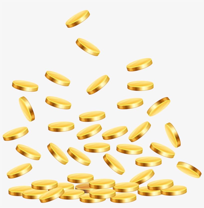 Gold Coins Falling Png, transparent png #26676