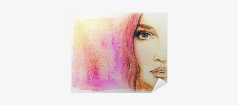 Woman Portrait - Watercolor Painting, transparent png #26755