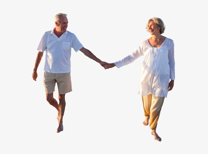 Beach People Png - Happy Couple Walking Png, transparent png #27028