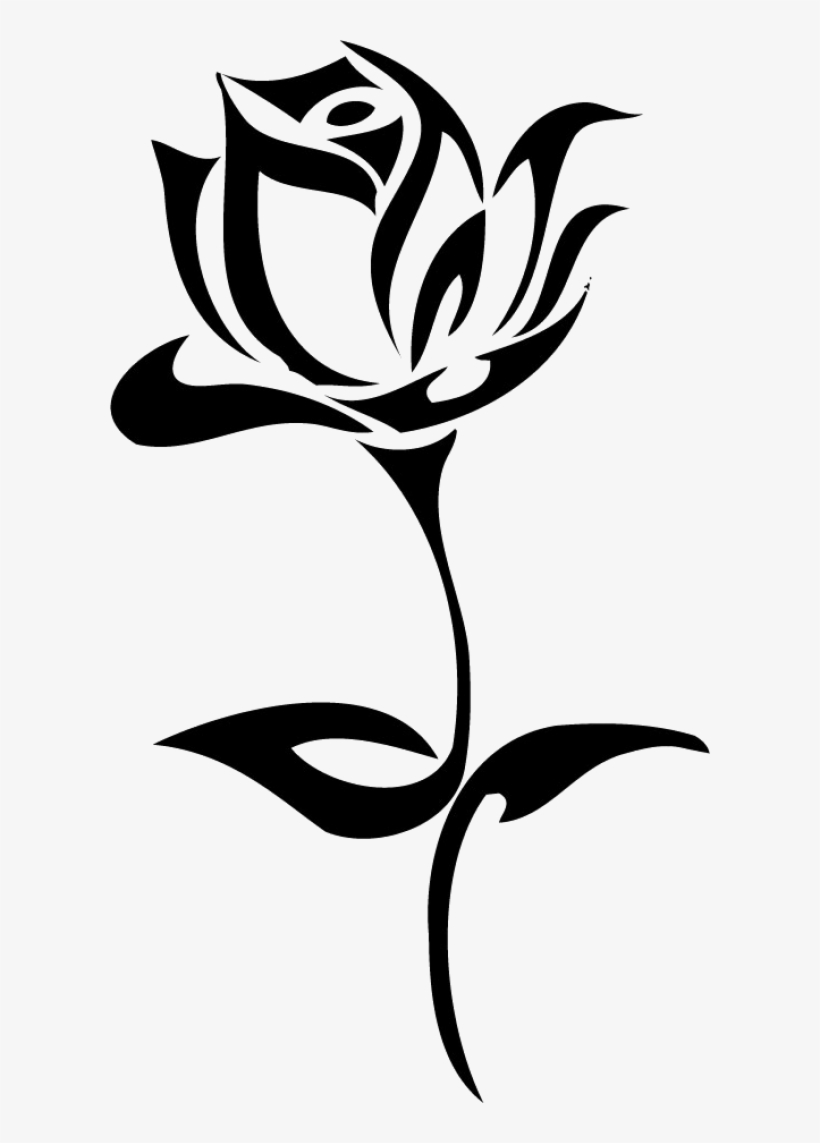 Tattoo Png Free Download - Black And White Rose Png, transparent png #27534