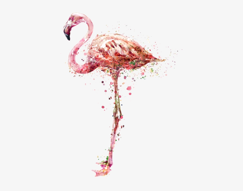 Flamingo Watercolor Painting Throw Pillow For Sale - Flamingo Watercolor Painting, transparent png #27601