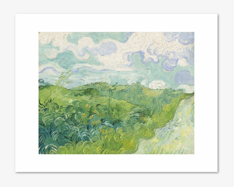 Green Wheat Fields, Auvers By Vincent Van Gogh Archival - Vincent Van Gogh Green Wheat Fields Auvers, transparent png #27623