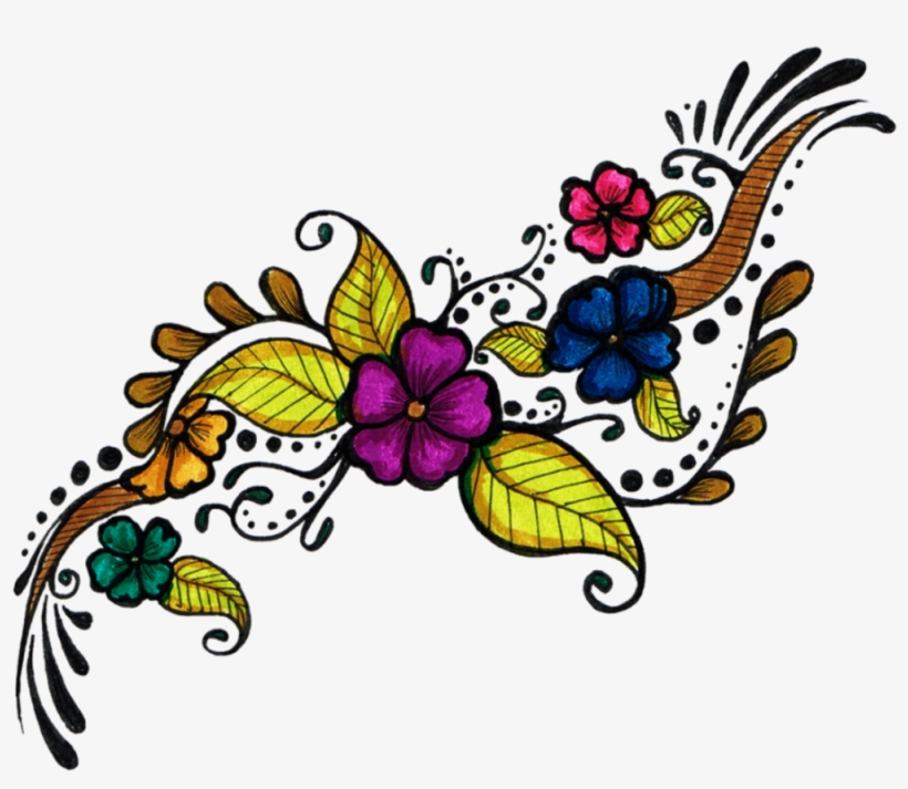 Flower Tattoo Design Clipart - Beautiful Tattoo Png, transparent png #27643