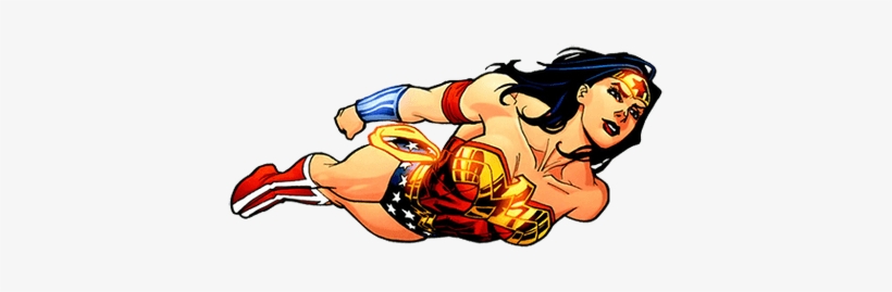 Wonder Woman Flying Vintage - Wonder Woman Vector Png, transparent png #27645