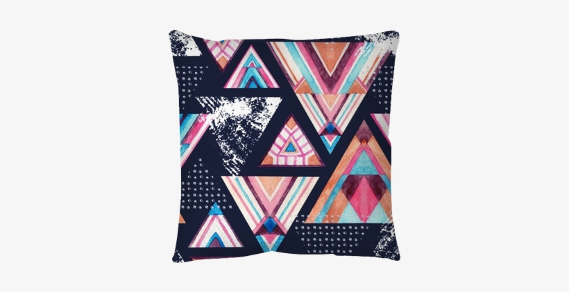 Abstract Watercolor Triangle Seamless Pattern - Texturas Aztecas, transparent png #27894