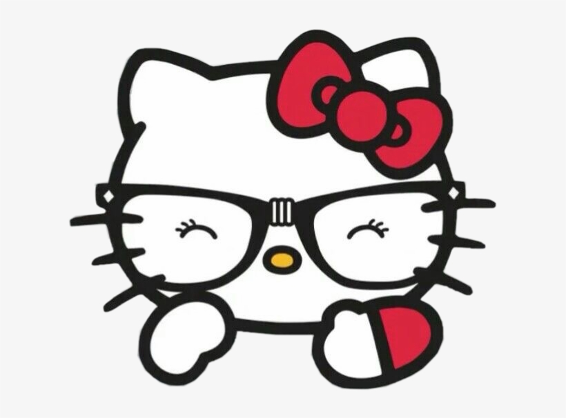 Nerd Hello Kitty Png - Hello Kitty Logo Png, transparent png #27982