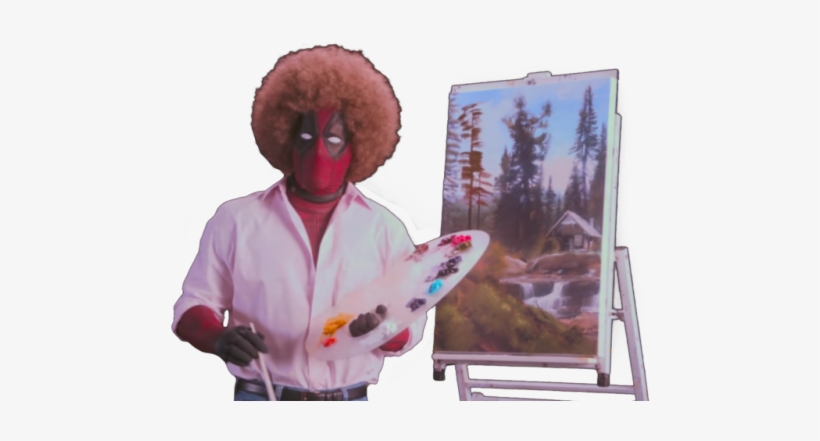 Transparent Deadpool As Bob Ross - Bob Ross, transparent png #28202