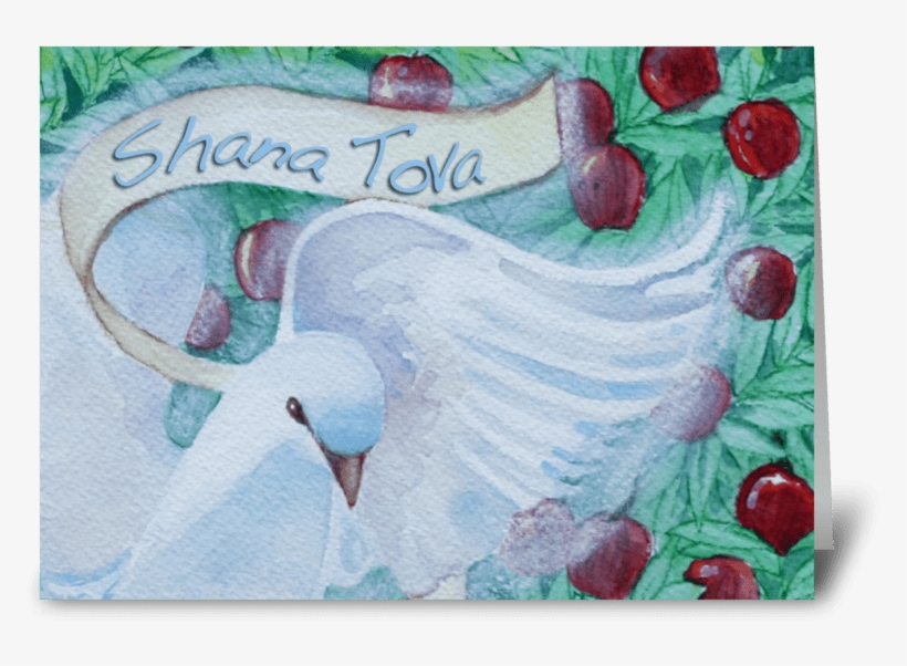 Shana Tova Dove Note Card Greeting Card - Rosh Hashanah, transparent png #28572
