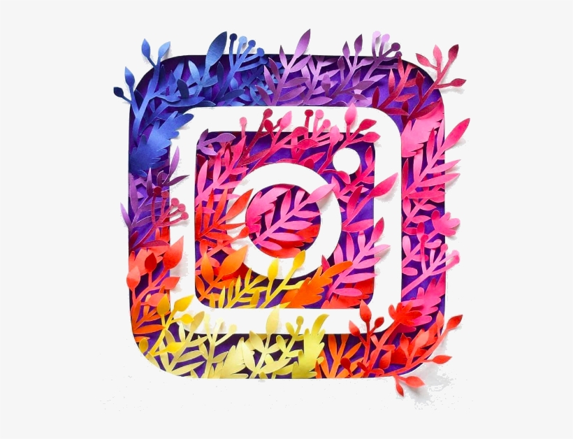 Instagram Logo Creative Plants Png Transparent Background - Transparent Background Instagram Logo, transparent png #28648