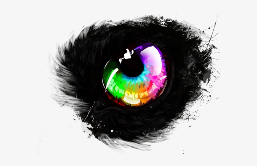 Rainbow Wolf Eye By Avengingcoconut On Deviantart Svg - Rainbow Eye No Background, transparent png #29104