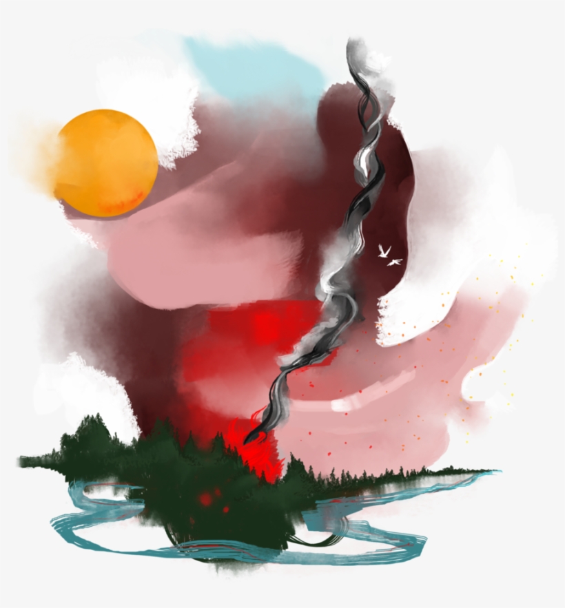 Forest Fire Baseball Tee - Wildfire, transparent png #29328