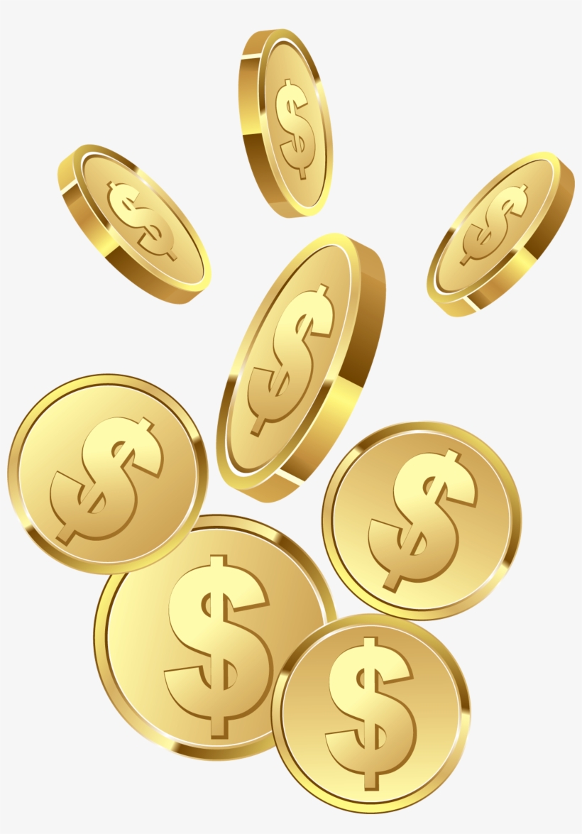 Border Clipart Money ~ Frames ~ Illustrations ~ Hd - Gold Coins Clipart, transparent png #29404