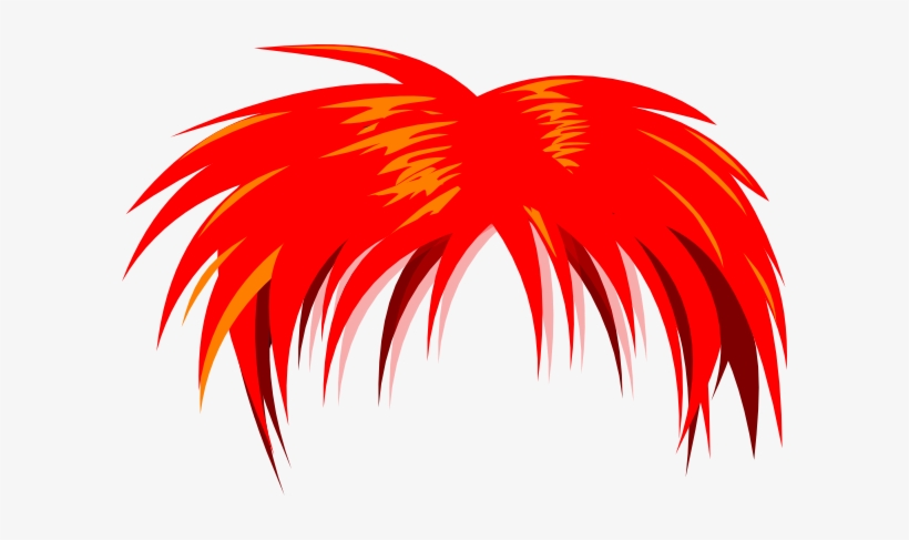 Anime Hair Red Svg Clip Arts 600 X 407 Px, transparent png #29642