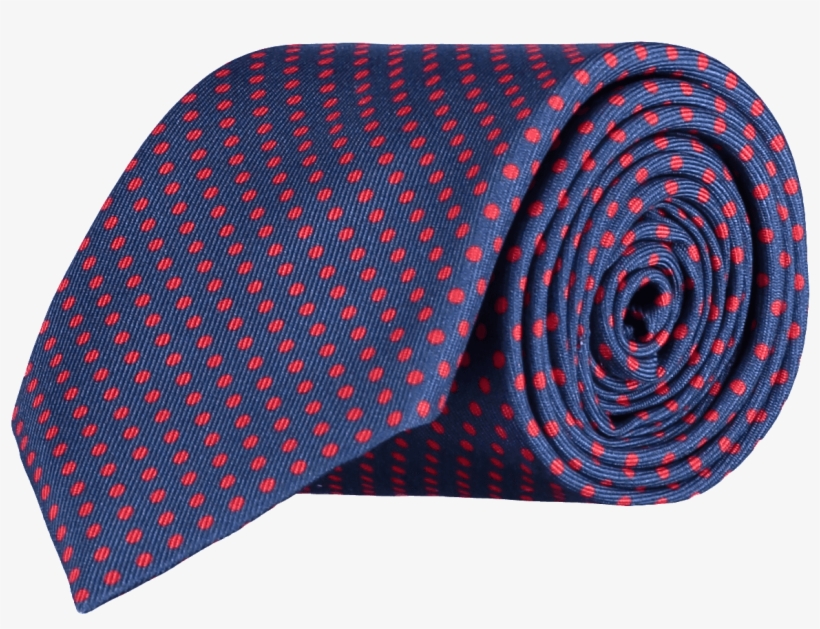Spotted Silk Tie Blue Red - Paisley, transparent png #200023