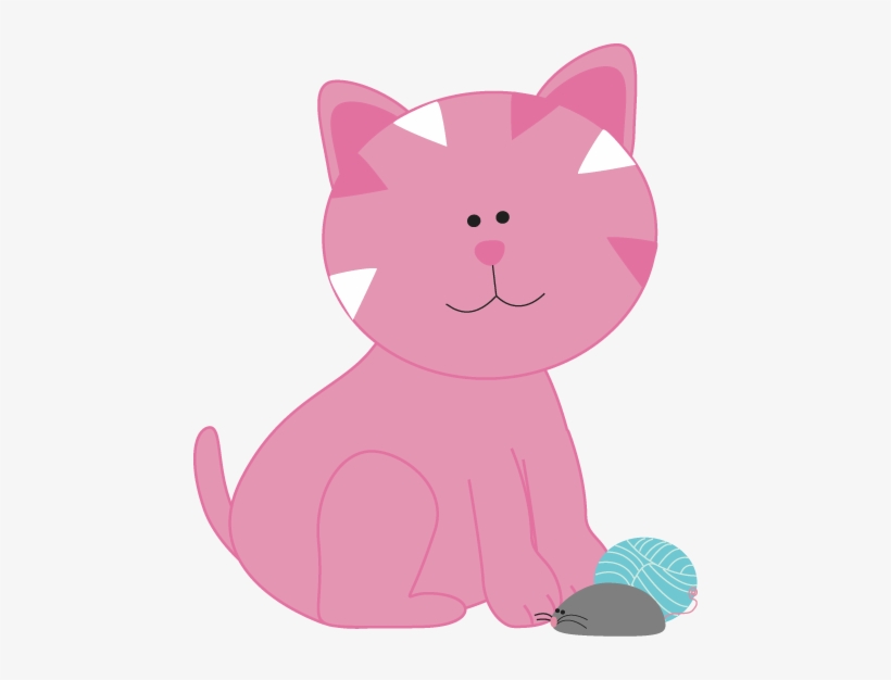 Pencil And In Color - Cat Clipart Pink, transparent png #200573