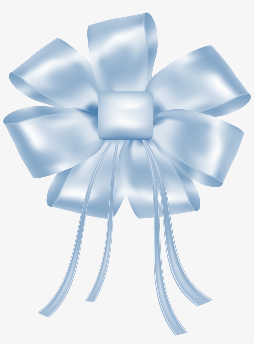 Light Blue Bow Png Clipart - Light Blue Ribbon Bow, transparent png #200736