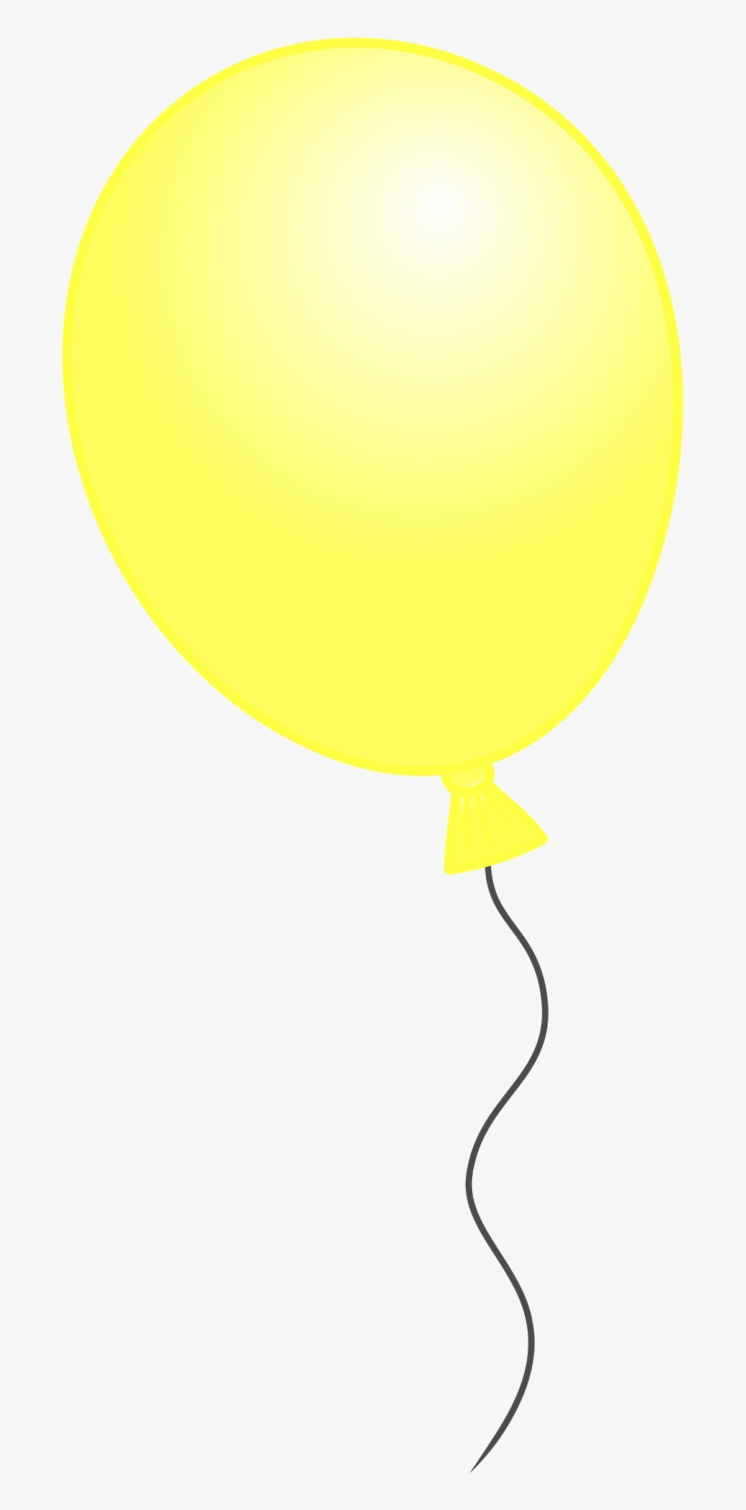 Balloon Clipart Black Background - Yellow Birthday Balloon Png, transparent png #200741