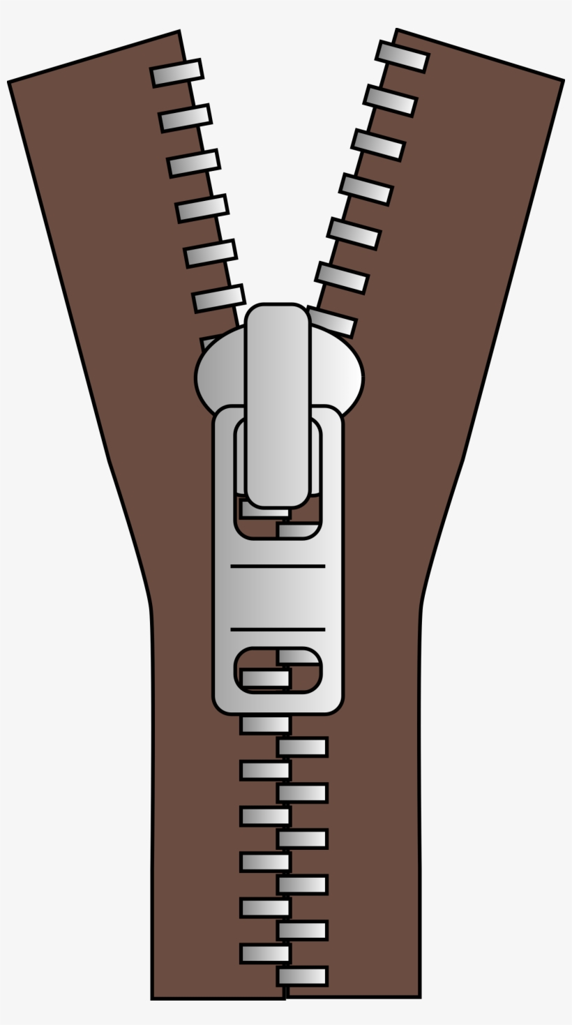Brown Zipper Clipart - Zipper Clipart, transparent png #200800