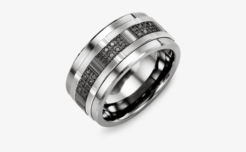 Men's Tungsten & Gold Wedding Band - Ring, transparent png #200823