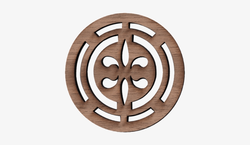 Rosette, Fleur De Lis, Walnut, 1 1/2" Diameter - Walnut, transparent png #201048