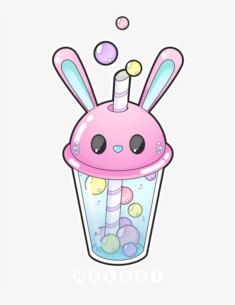 Bunny Bubble Commissions Open By Meloxi On - Kawaii Bubble Tea Png, transparent png #201124