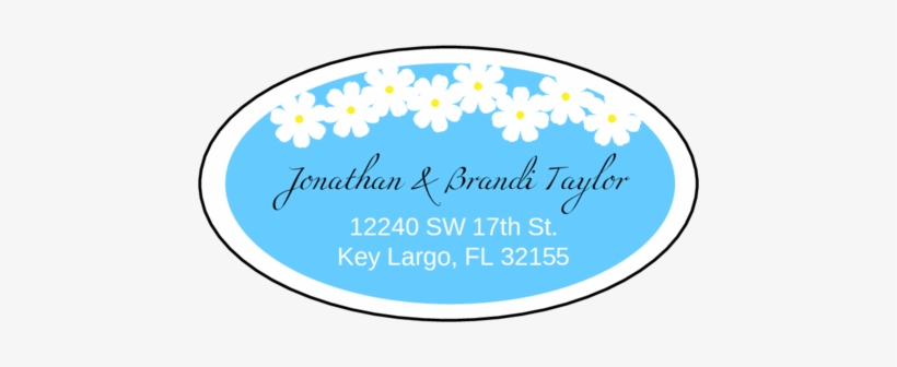 Light Blue Oval Wedding Address Label Pre-designed - Label, transparent png #201241