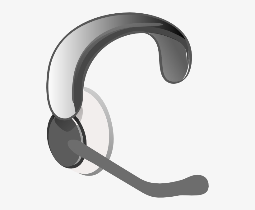 Casco Con Microfono Clip Art Free Vector - Headphone With Mic Png, transparent png #201316