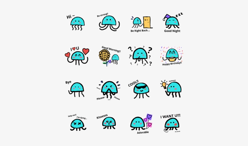 Sell Line Stickers The Jellyfish- Jack Jellow, transparent png #201432