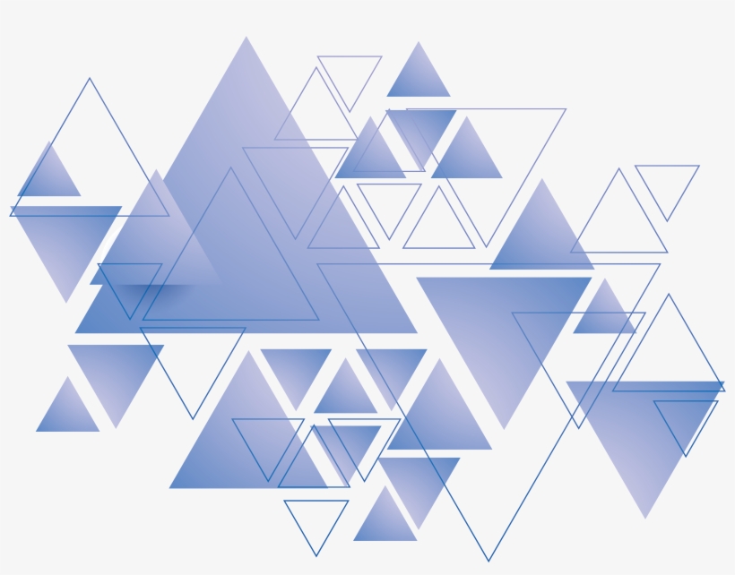 Triangle Geometry - Blue Aesthetic Shapes, transparent png #201540