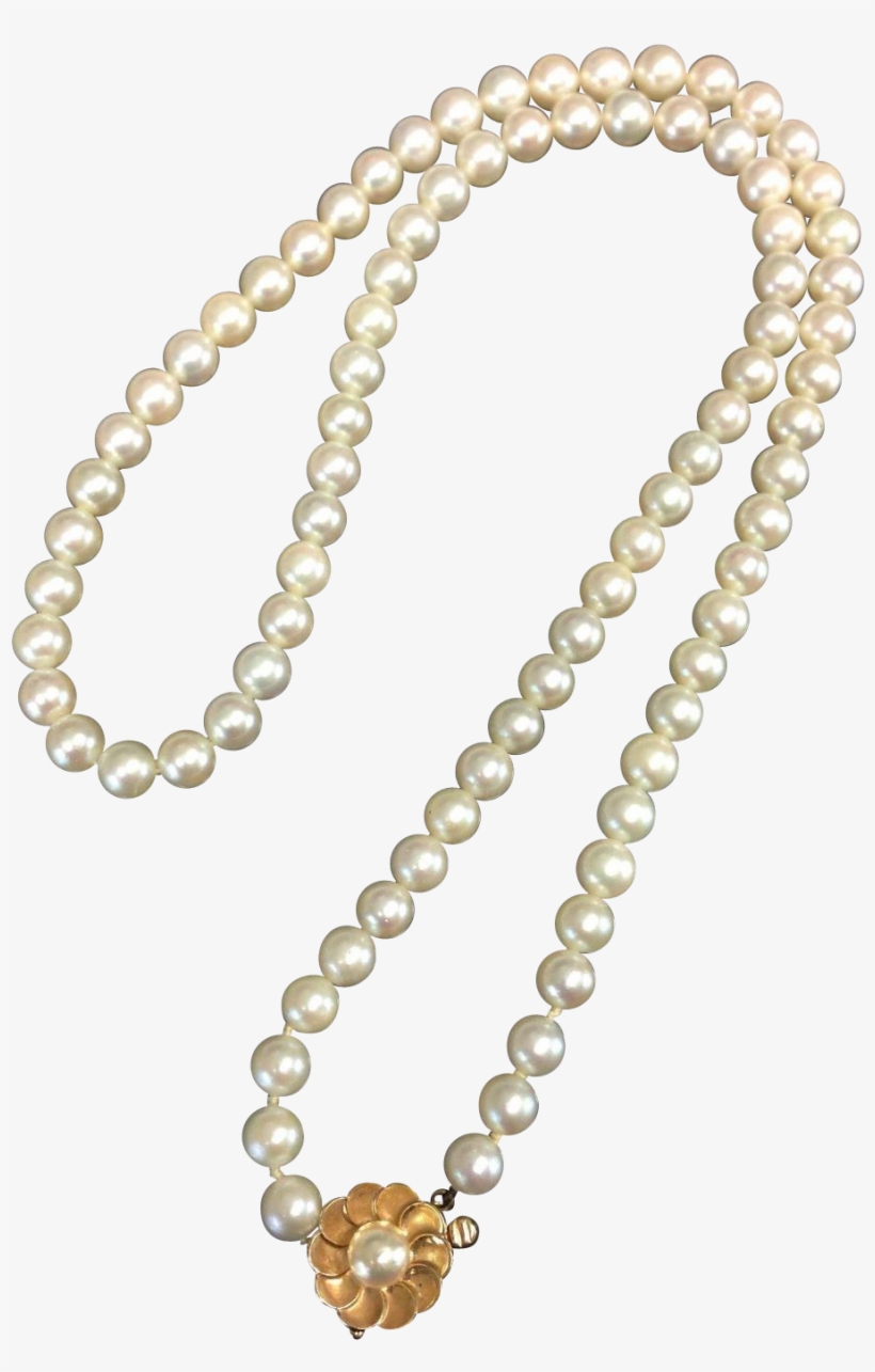 Pearl K Gold White Freshwater Cultured - Pearls Necklace Png, transparent png #202086