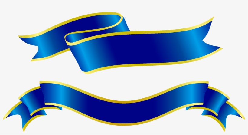 Blue Ribbon Vector - Vector Ribbon Blue Png, transparent png #202316