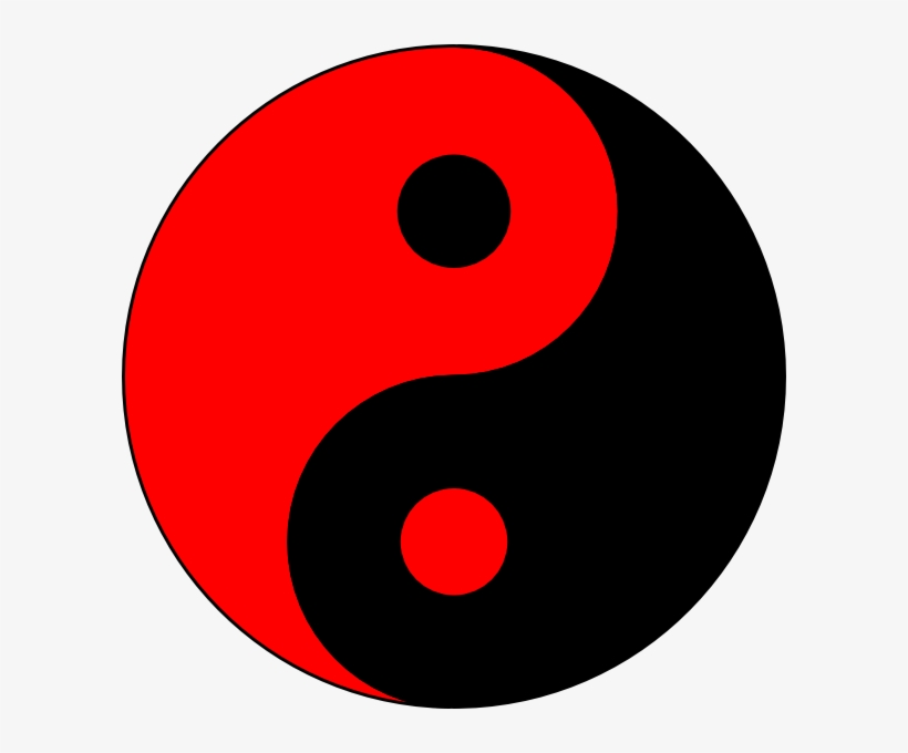 Yin And Yang Png Picture - Yin Yang Black And Red, transparent png #202425