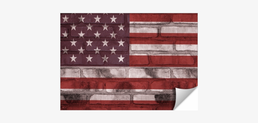 American Flag Brick Wall - American Flag Brick Wall King Duvet, transparent png #203545