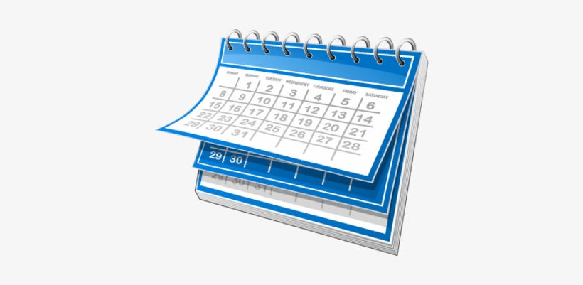 Blue And White Calendar - Blue Calendar Clipart, transparent png #204081