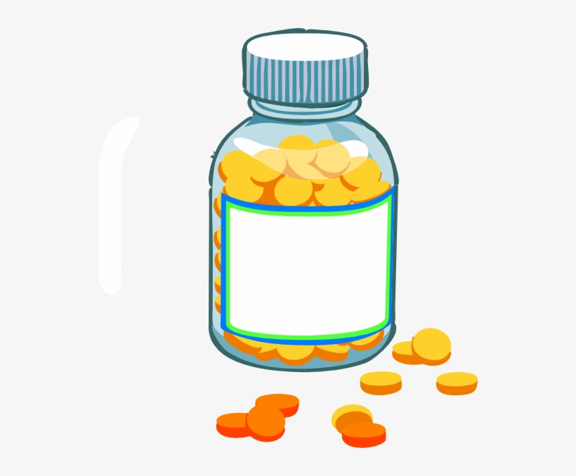 Clipart Pills Blank Pill Bottle Clip Art Graduation - Clip Art Medicine Png, transparent png #204214