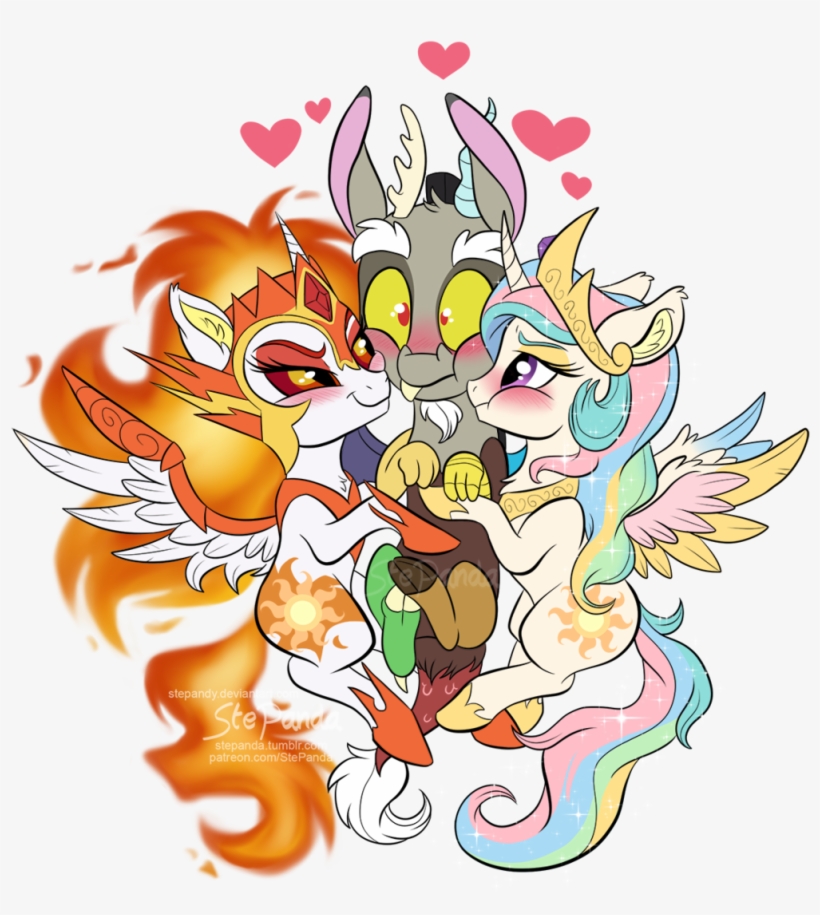 Daybreaker And Celestia X Discord By Stepandy - Mlp Daybreaker Vs Solar Flare, transparent png #204311