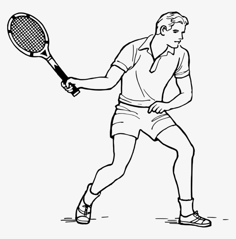 Drawing Tennis Player Tennis Girl Women's Stuttgart - Tennis Player Clip Art, transparent png #204365