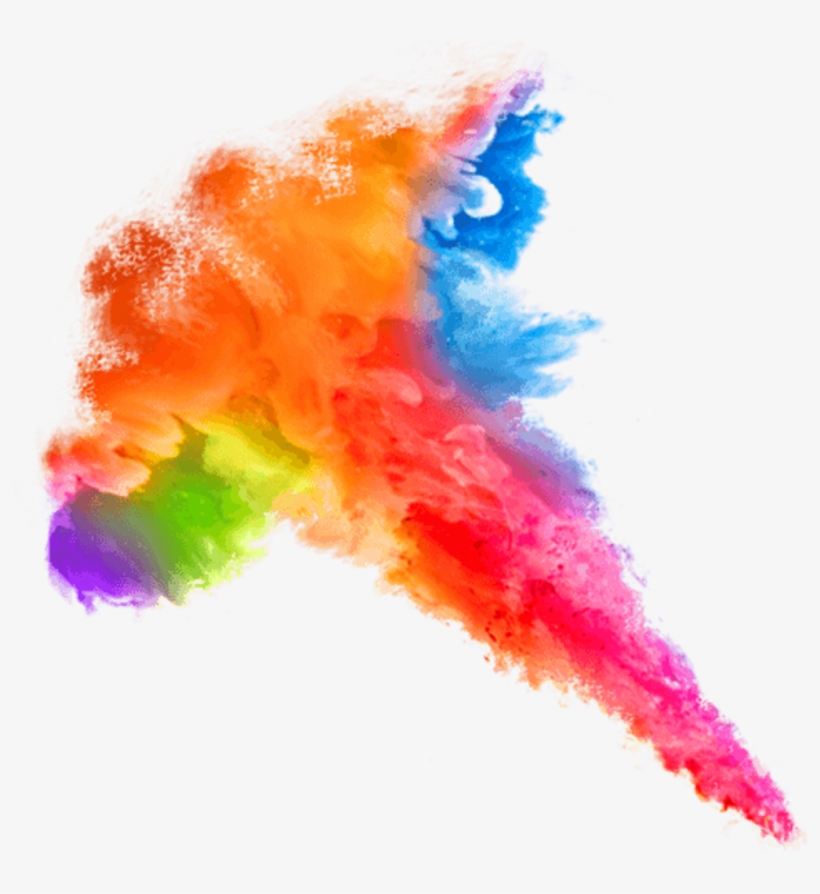 Watercolor Colorsplash Colorful Ink Rainbow Starlight - Colorful Cloud Smoke Png, transparent png #204454