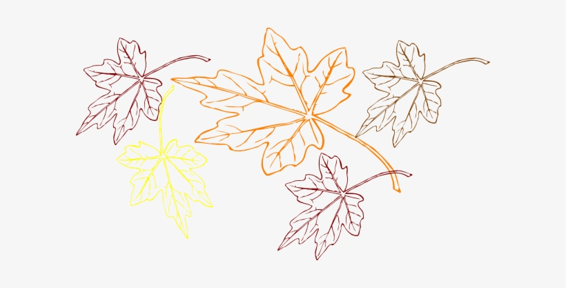 Image Free Falling Multiple Colors Clip Art At Clker - Fall Leaves Outline Png, transparent png #204852