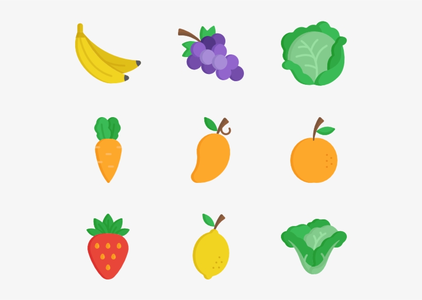 Jpg Free Library Fruits Vegetables At Getdrawings Com - Fruits And Vegetable Icon, transparent png #204929