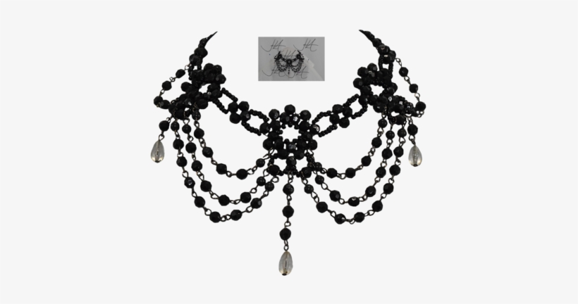 Goth, Necklaces, Jewelry, Goth Subculture, Jewellery - Black Necklace Png, transparent png #205002