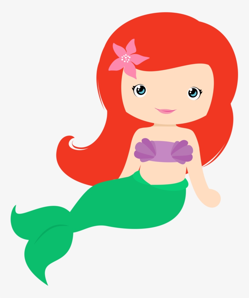 Babies Clipart Little Mermaid - Pequena Sereia Cute Png, transparent png #205027