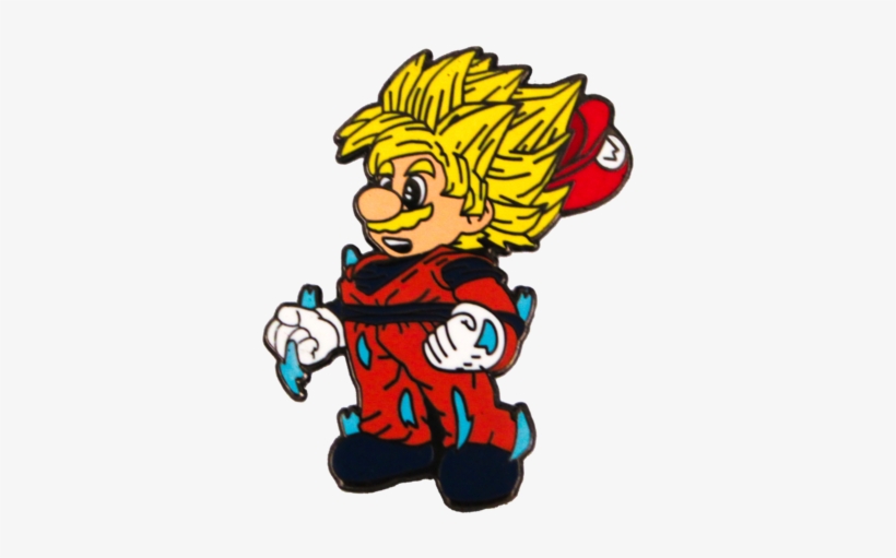 Super Saiyan Mario Hat Pin V2 - Super Saiyan, transparent png #205058