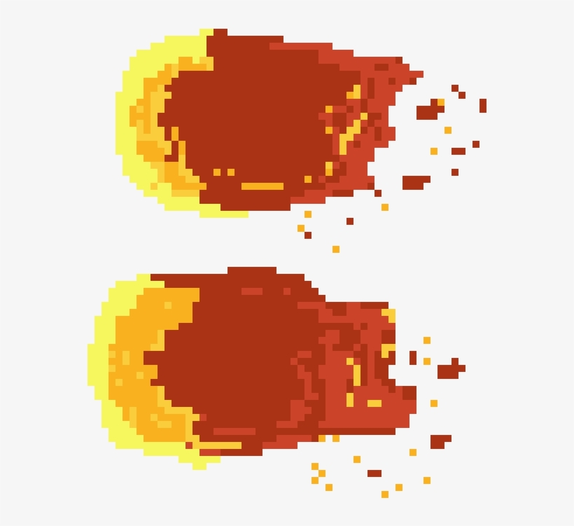 Fire Bullets - Pixel Art Bullets, transparent png #205593