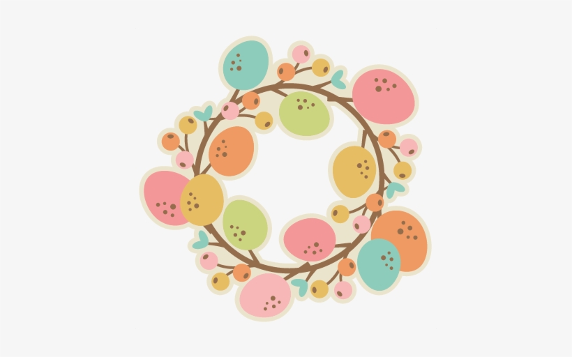 Easter Wreath Svg Cutting File Easter Svg Scrapbook - Easter Wreath Clipart, transparent png #205752