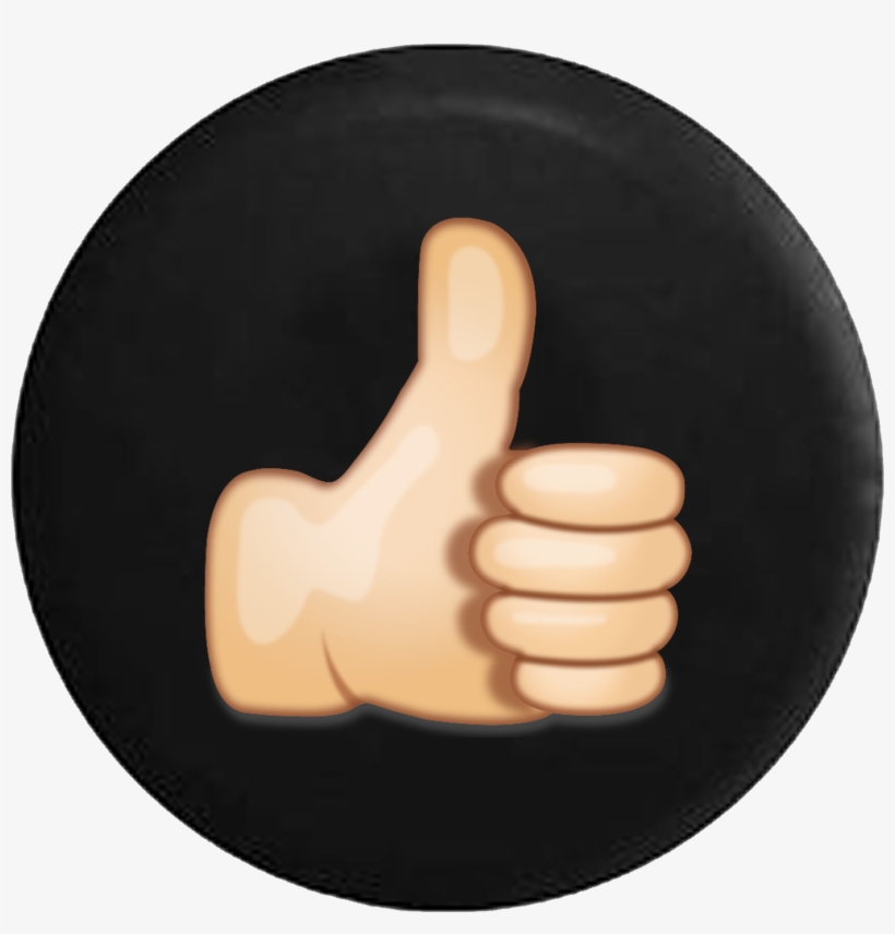 Thumbs Up Emoji Like Rv Camper Spare Tire Cover Black - [man Seated In Armchair], transparent png #205846