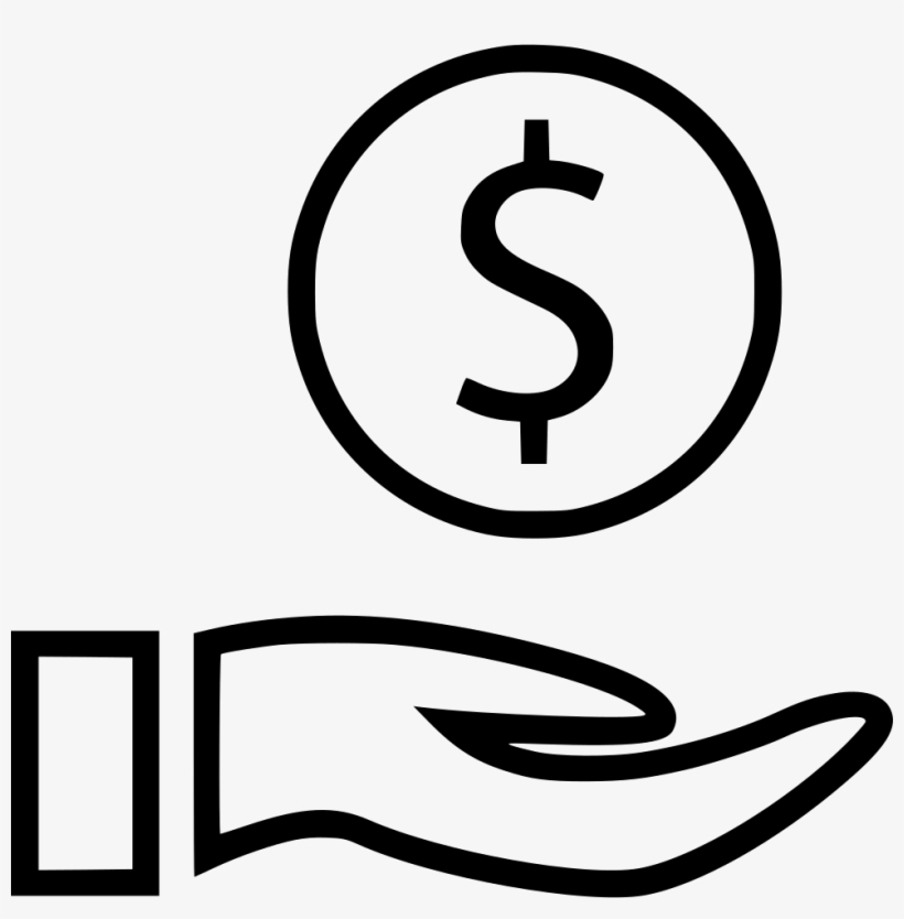 Hand Hands Dollar Sign Coin Comments - Hand With Dollar Sign, transparent png #205987