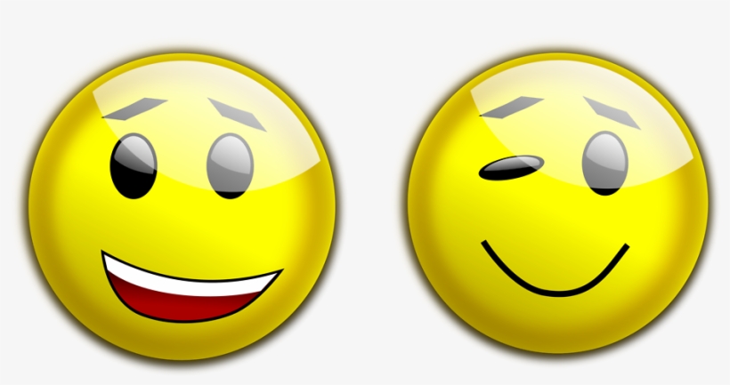 Smiley Glossy Yellow Wink Twinkle Blink Wi - Smiley Png Transparent Background, transparent png #206151