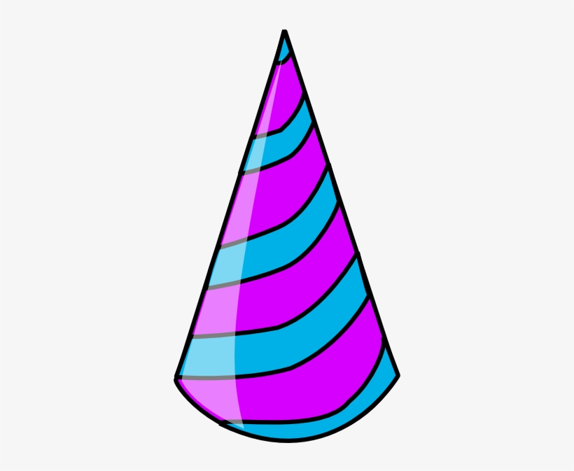 Best Birthday Hat Clipart - Party Hat Blue And Purple, transparent png #206393