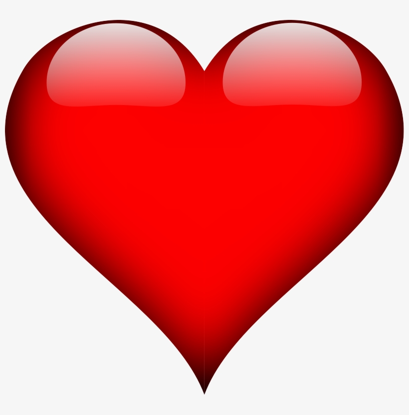 Heart Png - Shiny Red Heart, transparent png #206606